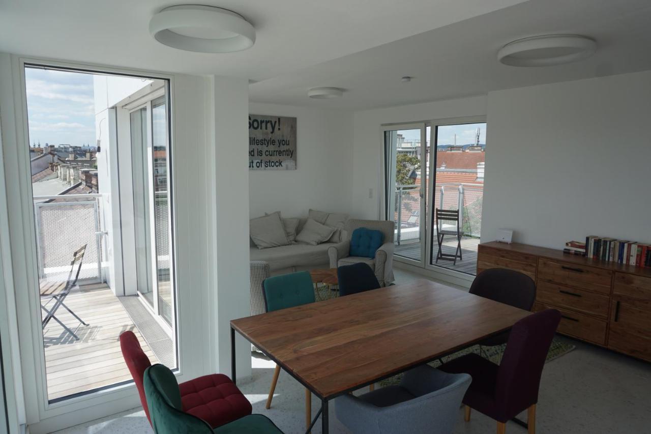 Augartenblick Penthauscombo 15/16 - Blick Zum Riesenrad Apartment Виена Екстериор снимка